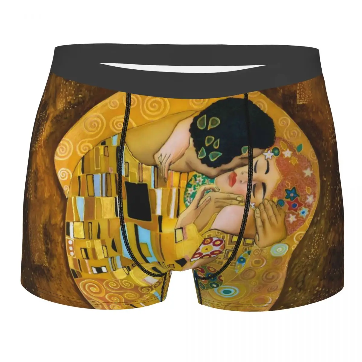 

Fashion Boxer Gustav Klimt The Kiss Shorts Panties Briefs Men's Underwear Abstract Freyas Art Soft Underpants for Homme S-XXL