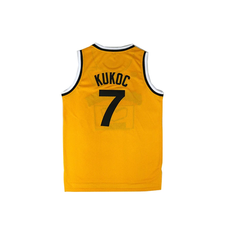 2024 Basketball jerseys JUGOPLASTIKA 7 KUKOC High quality Sewing Embroidery Outdoor sportswear yellow Big size Accept wholesale
