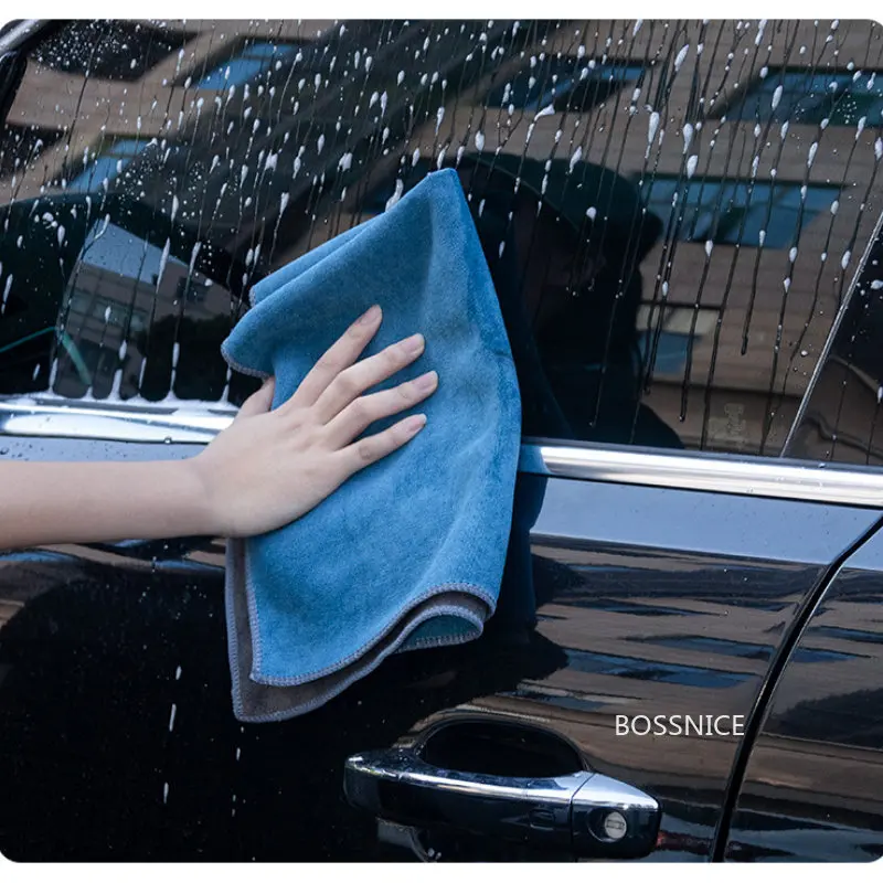 Nuovo 40 x60cm pulizia auto asciugamano in microfibra pulizia asciugatura  asciugamani panno per vetri auto schermo grande straccio Super assorbente