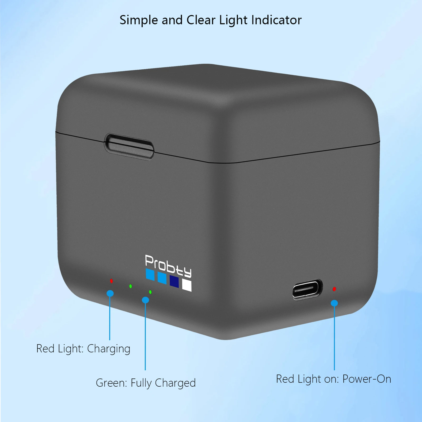 High Capacity 2600mAh Battery with Fast Charging Case and Storage Box