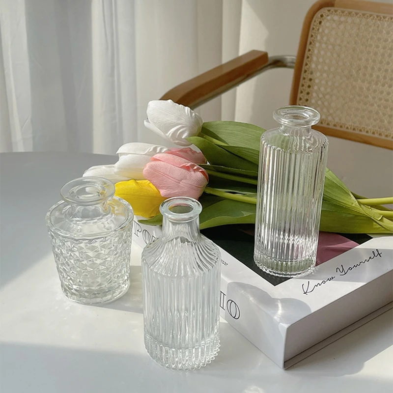 Elegant Miniature Glass Vase - Nordic Style for Floral Arrangements and Home Decor