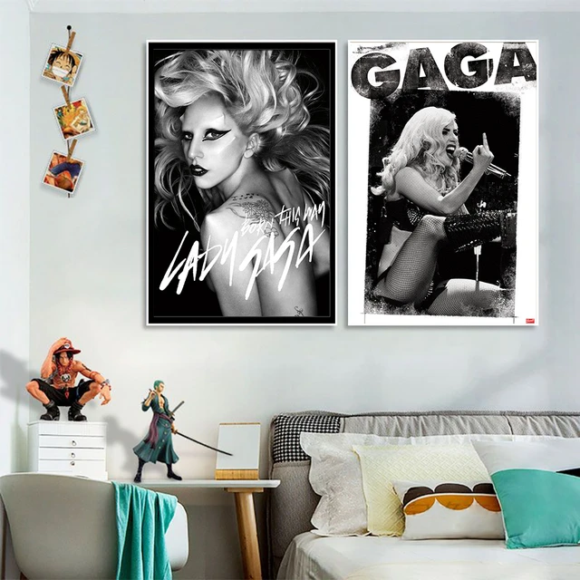 Lady Gaga singer Decorative Painting 24x36 Canvas Poster Wall Art Living  Room Posters Bedroom Painting