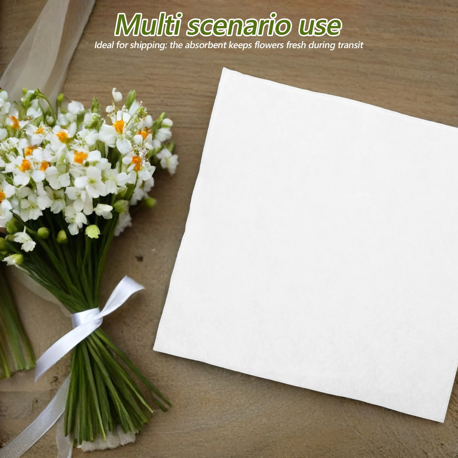 10Pcs 물 보존 면 시트 신선한 꽃 보존을위한 흡수성 꽃 면 종이 꽃다발 포장 꽃 용품