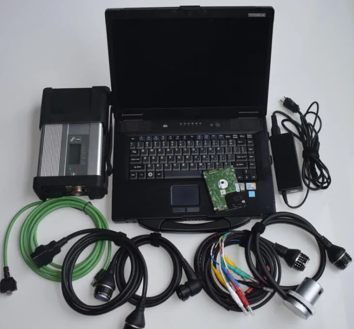 

for mb sd connect compact star diagnosis C5 with all cables 2023.09V software HDD CF52 90% New laptop CF-52 for cars trucks Scan