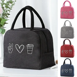 Insulated Lunch Bags Cooler Bags Portable Lunch Bag for Women Fridge Bag Zipper Thermal Food Picnic Beach Bag Lunch Box Tote
