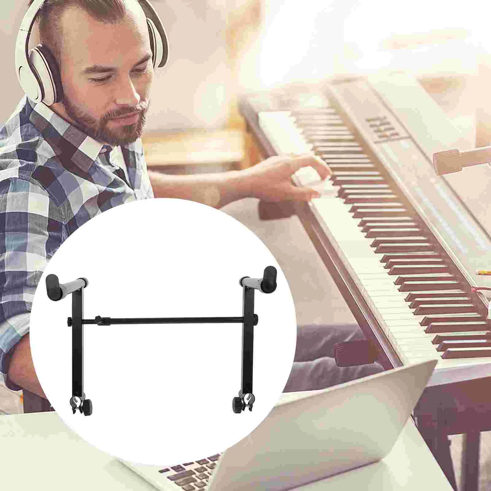

Universal Keyboard Stand Electric Organ Stand Rack Piano Keyboard Stand (Black)