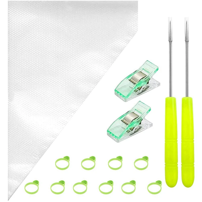 

1Set Disposable Piping Bags Pastry Bags Set Decorating Tools With 10 Piping Bags Ties & 2 Scriber Needle,