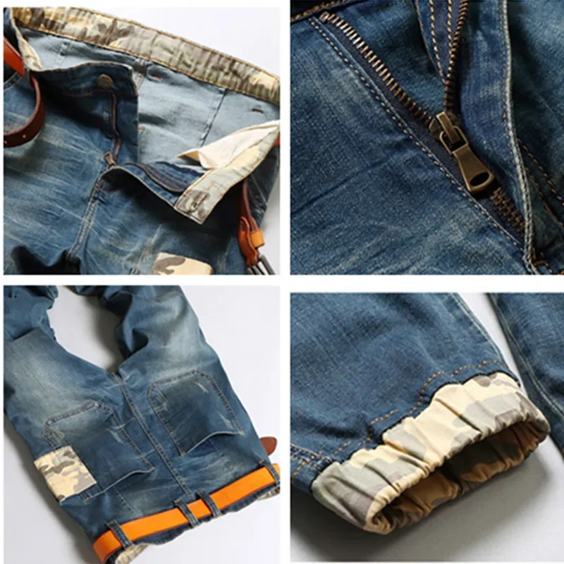 Distressed Denim Jeans Men Harem Hiphop Stretch Boys Ankle Length Pants Loose Plus Size 40 42 44 46 48 Teenagers Male Trousers 5