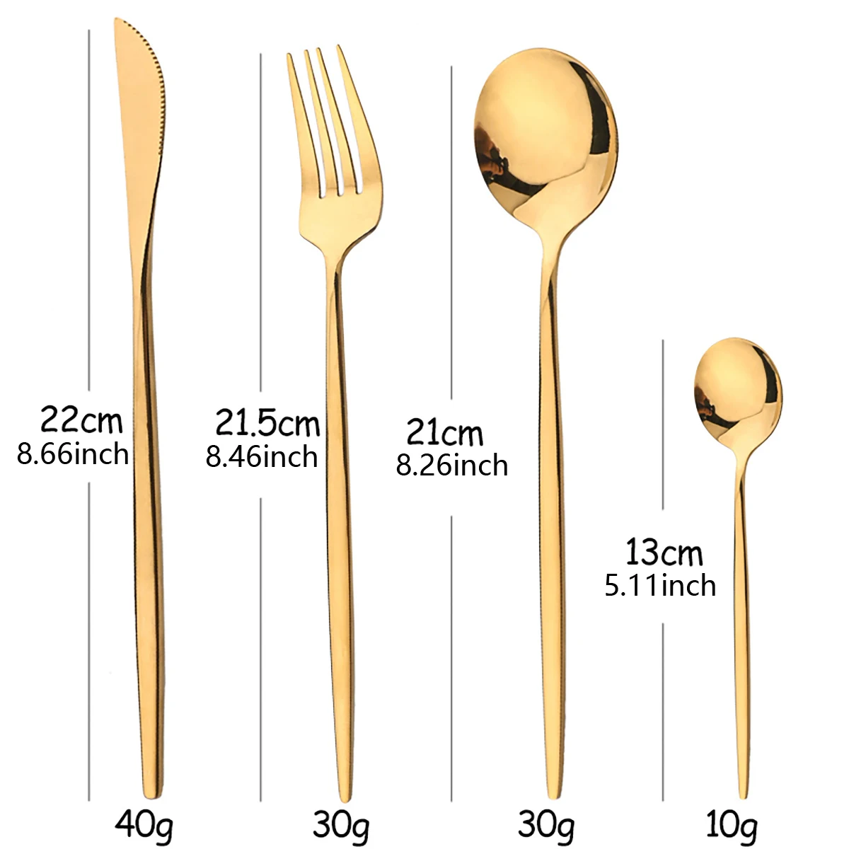 Description Picture 6 of item24pcs Gold Flatware Set Stainless Steel Cutlery Gift Box Set - Mirror Polished Luxury Western Food Steak Knife Spoon Suitable