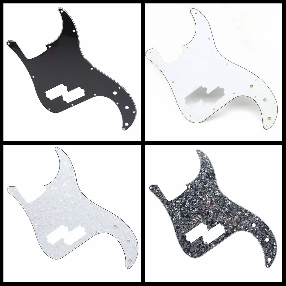 1pcs 기타 3겹 픽가드 PVC 일렉트릭 기타 픽가드 스크래치 플레이트 (프리시전 베이스 PB 베이스 기타 부품) 13홀