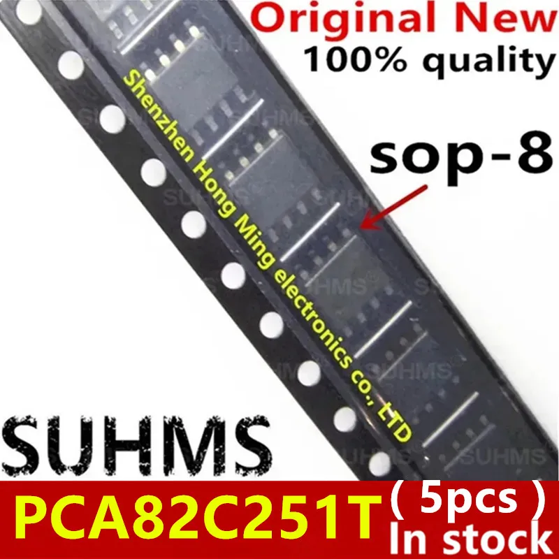 100% 칩셋, PCA82C251T, PCA82C251, A82C251, 82c251, sop-8, 5 개