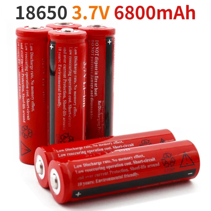 2024 Nuova Batteria Al Litio 18650 3.7 V Volt 6800Mah 18650 Batteria Agli Ioni Di Litio Batterie Al Litio Per Torcia Power Bank Ecc.