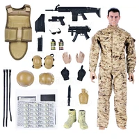 1/6 SWAT Team Army Man BJD Figure Special Forces Soldiers Military Collectible Doll with Weapons Action Toy Set for Boy 2