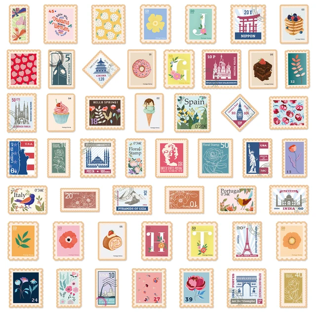 Retro Stamp Stickers