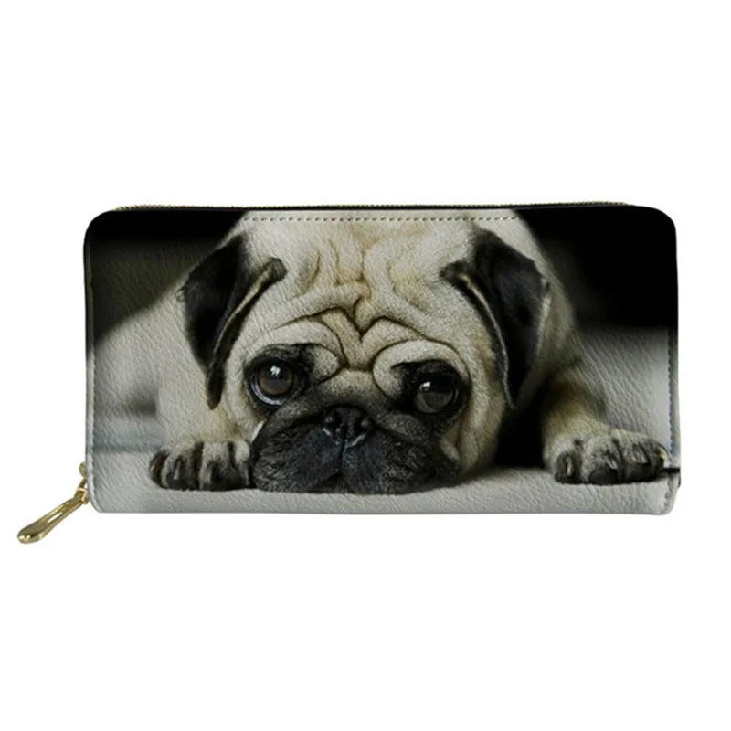 

Cute Pug Dog Print Long Wallets For Women Notecase Ladies Credit Card Holder Leather Purse Pouch Woman Money Bag Portfel Damski