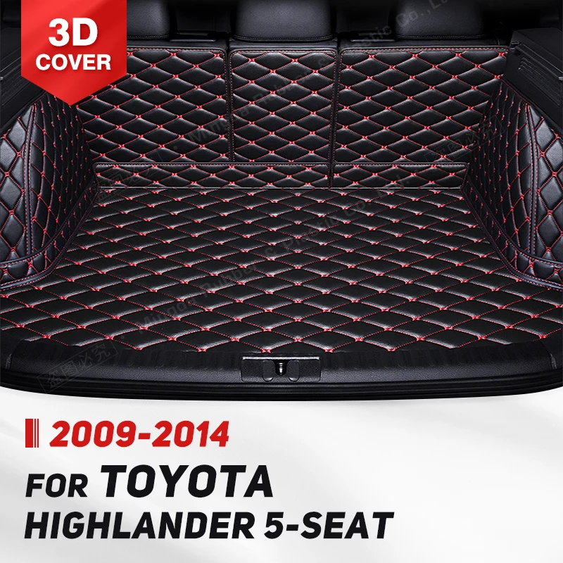 

Auto Full Coverage Trunk Mat For Toyota Highlander 5-Seat 2009-2014 13 12 11 10Car Boot Cover Pad Interior Protector Accessories