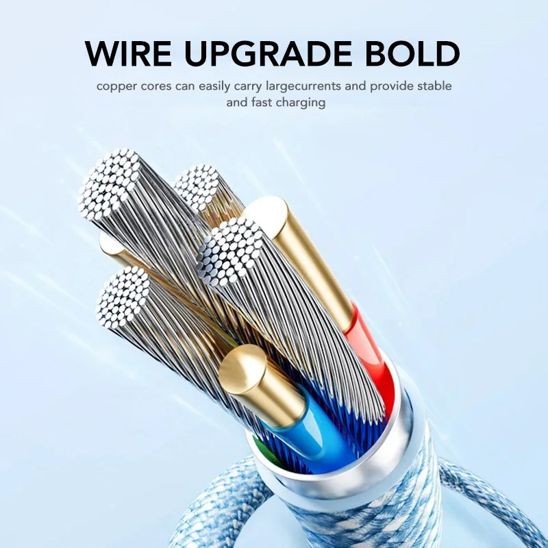 3개입 60W 고속 충전 나일론 편조 USB-C to Type C 컬러 케이블 PD 아이폰 8 17 Pro Max 11 12 XR XS Max Plus 데이터 동기화 지원