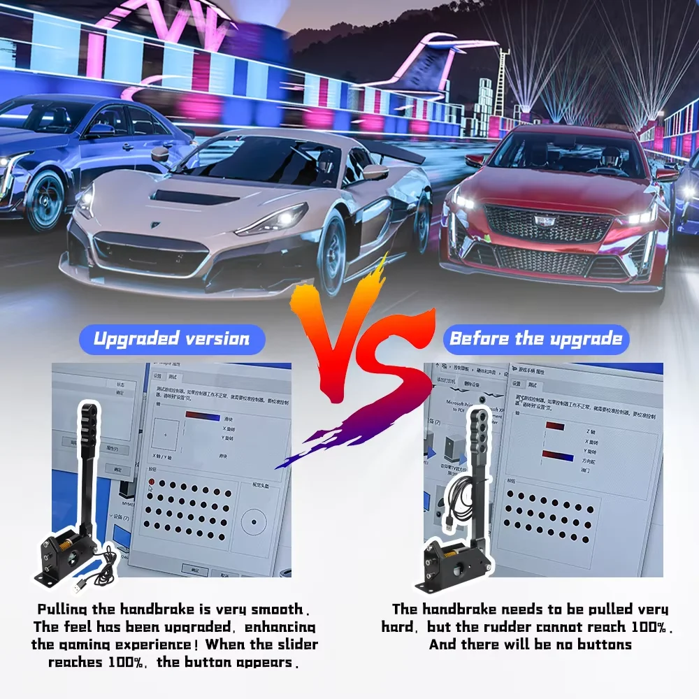 ألعاب سباق SIM USB للكمبيوتر الشخصي، فرامل يد مطور...