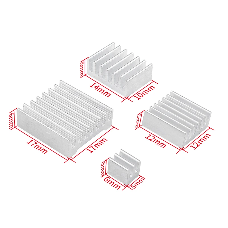 4Pcs Raspberry Pi 5 Heatsinks Aluminum Alloy Passive Cooling Customized CPU Cool