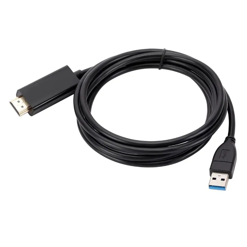 Audio Adapter 1080P HD Portable USB 2.0 To HDMI-compatible Audio Video Adapter Converter Cable 1.8M USB TO HDTV Windows 7/8/10 PC