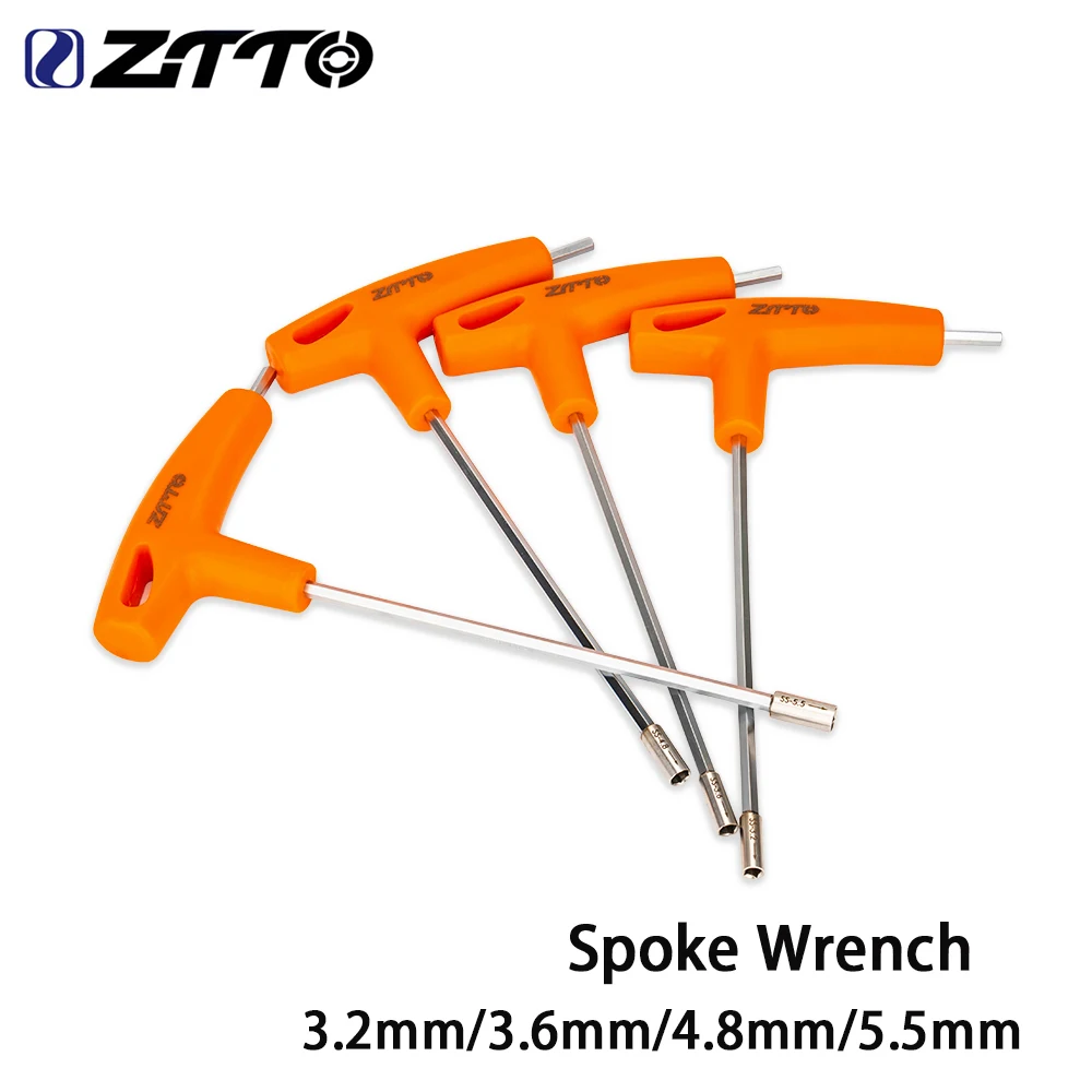 ZTTO 3.2/3.6/4.8/5.5mm 자전거 숨겨진 스포크 렌치 T 모양의 슬리브 내..