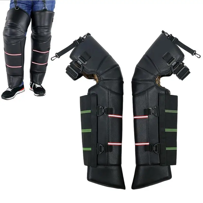 

Knee Warm Pads Windproof Thermal Plush Lining Knee Pads Knee Pad Leg Sleeve For Riding Skiing Snowboarding Fishing Camping
