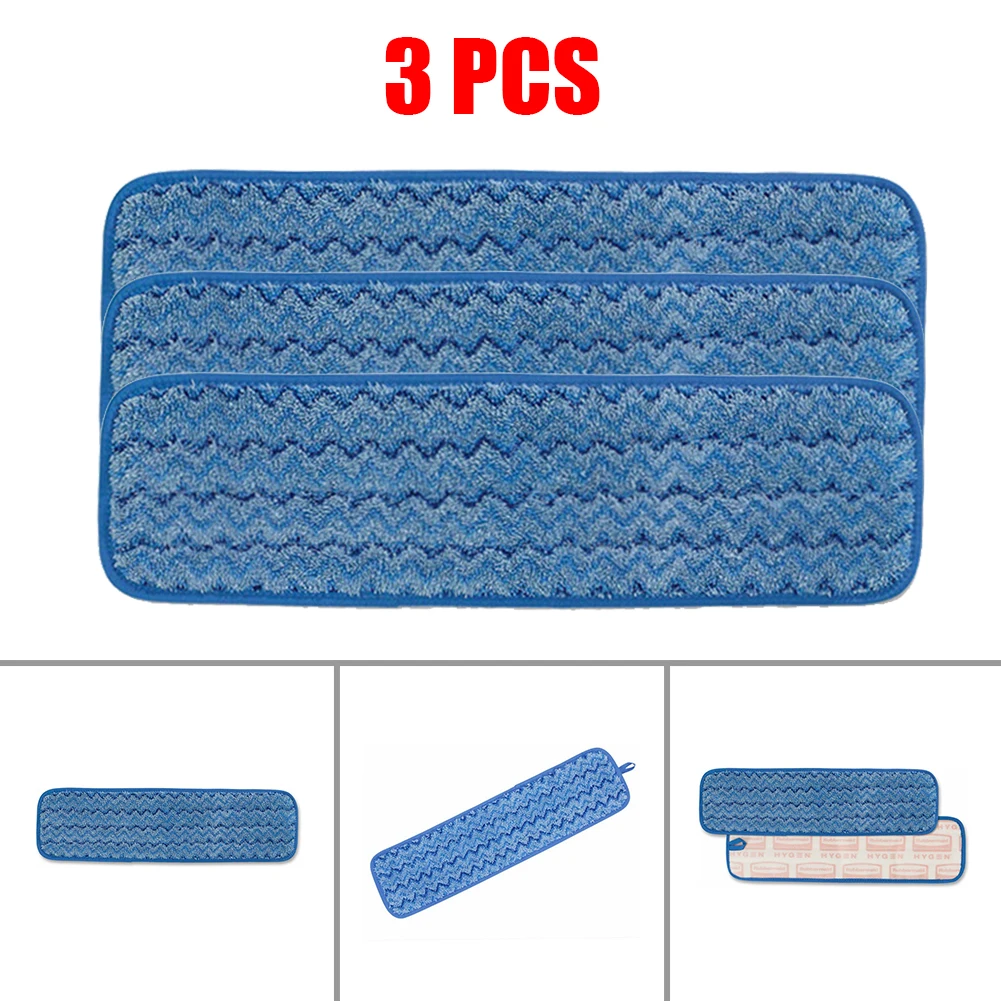 

3pcs Microfiber Refill Mop Cloths For Rubbermaid Commercial 18inch Wet Pad Q411 Robot Vacuum Cleaner Cleaning Cloth Rag Parts