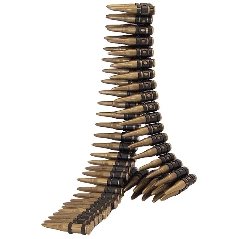 Plastic Bullet Belt Gold Die Hard Army Fancy Dress Party Plastic Bullets