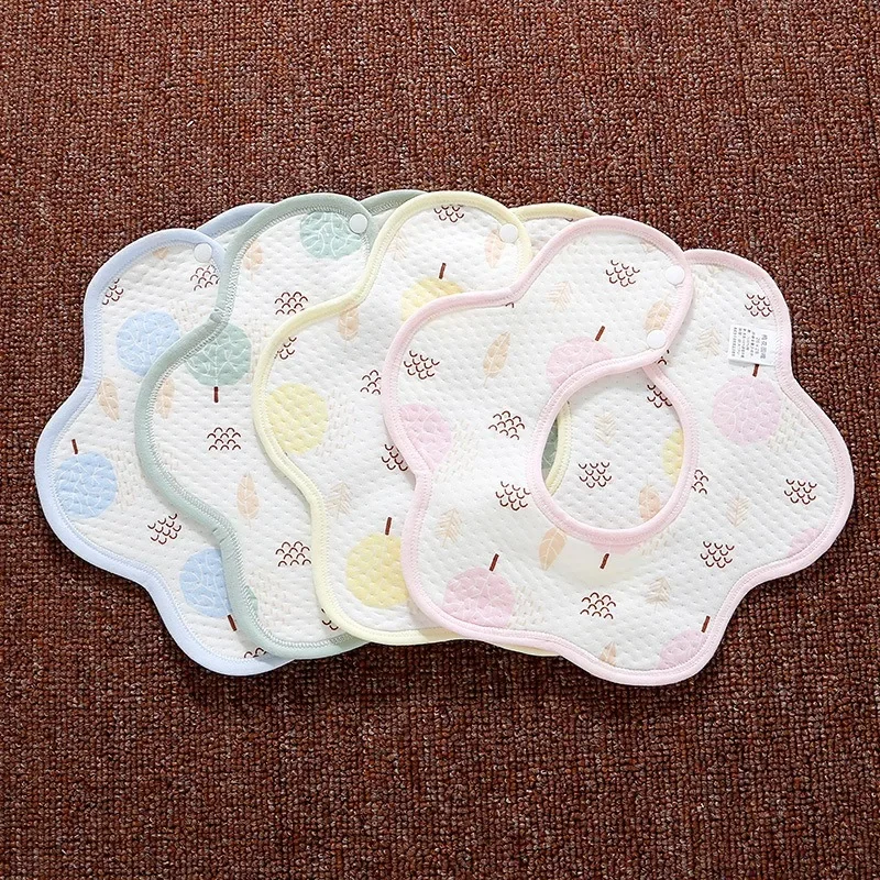 

Хлопковый слюнявчик для новорожденных, водонепроницаемый слюнявчик для новорожденных с поворотом на 360 градусов, милый Слюнявчик с защитой от грязи