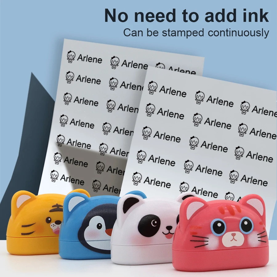 Personalized Name Stamps for Kindergarten Name Seals for Kids Clothing Labels Waterproof Textile Tags name stamp