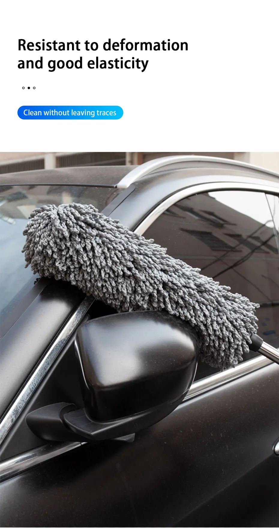 SEAMETAL Auto Waschen Pinsel Mikrofaser Reifen Wäscher Multifunktionale Teleskop Rad Pinsel Stamm Staub Entferner Auto Reinigung Werkzeuge – Detail 11