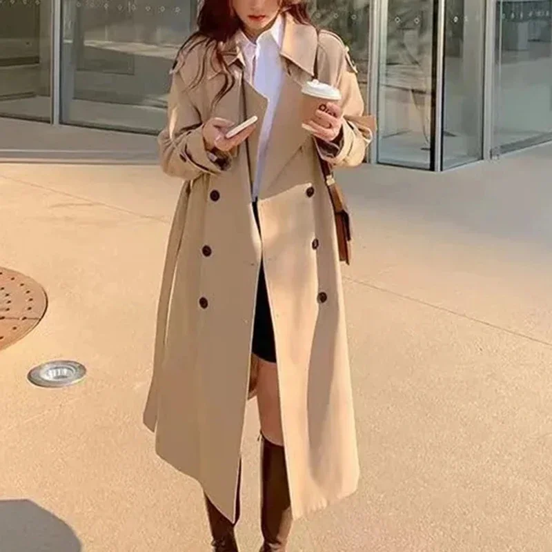 جاكيت EOTVOTEE أسود نسائي بأكمام طويلة، معطف كاجوا...