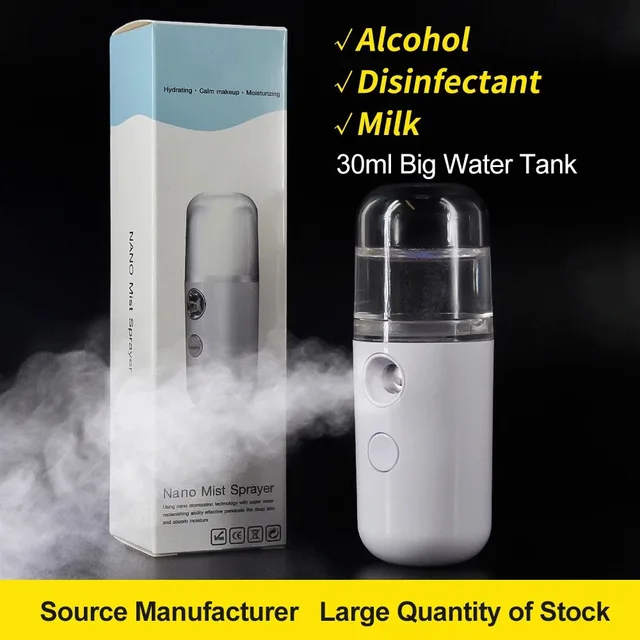 30ml Mini Humidifier Portable Rechargeable Small Wireless Nano Personal Face Sprayer Cool Mist Maker Fogger Humidifier 4