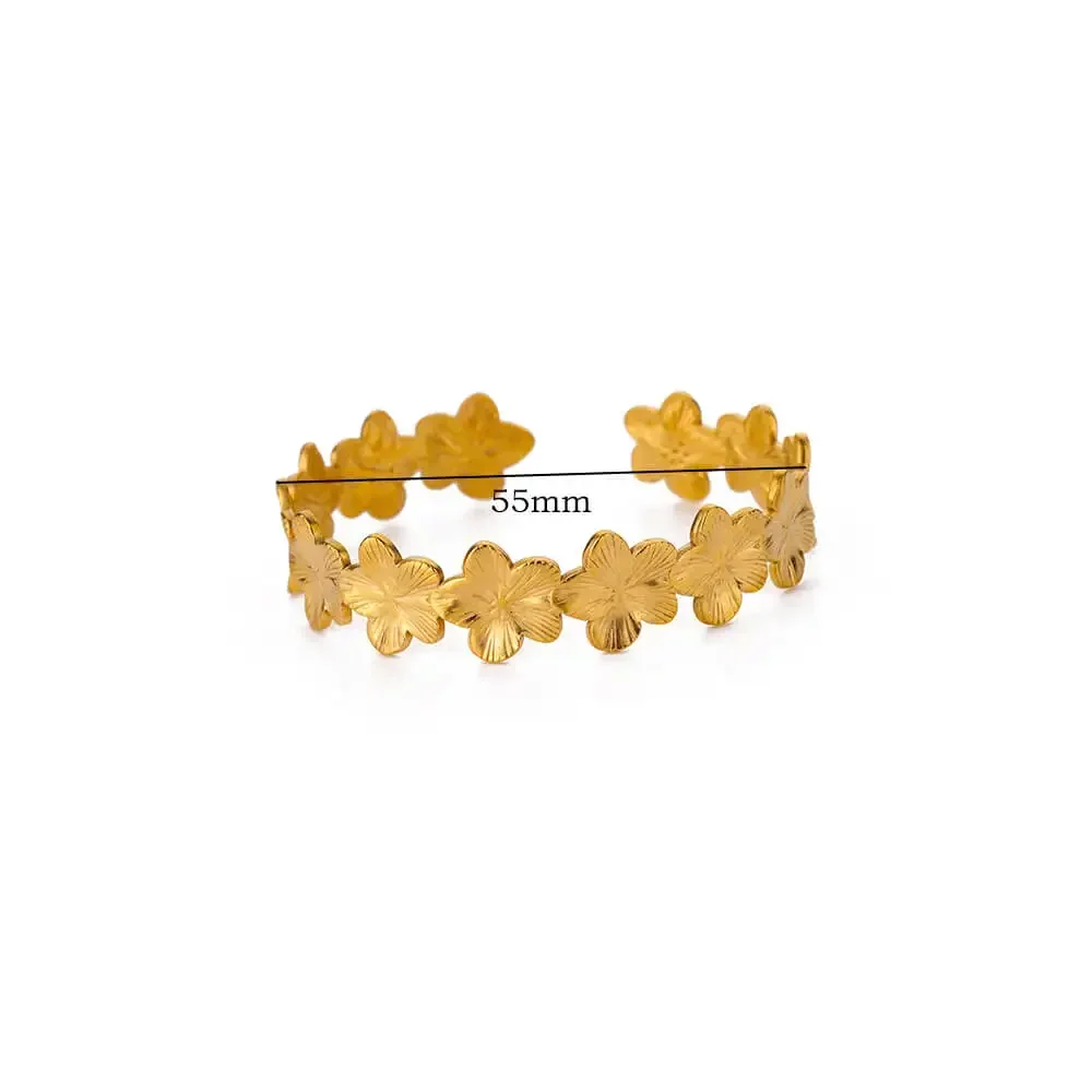 Vintage Glatte Unregelmäßige Twist Breite Armbänder Für Frauen Gold Farbe Edelstahl Geometrie Offene Manschette Armreifen Schmuck Geschenk – Detail 2