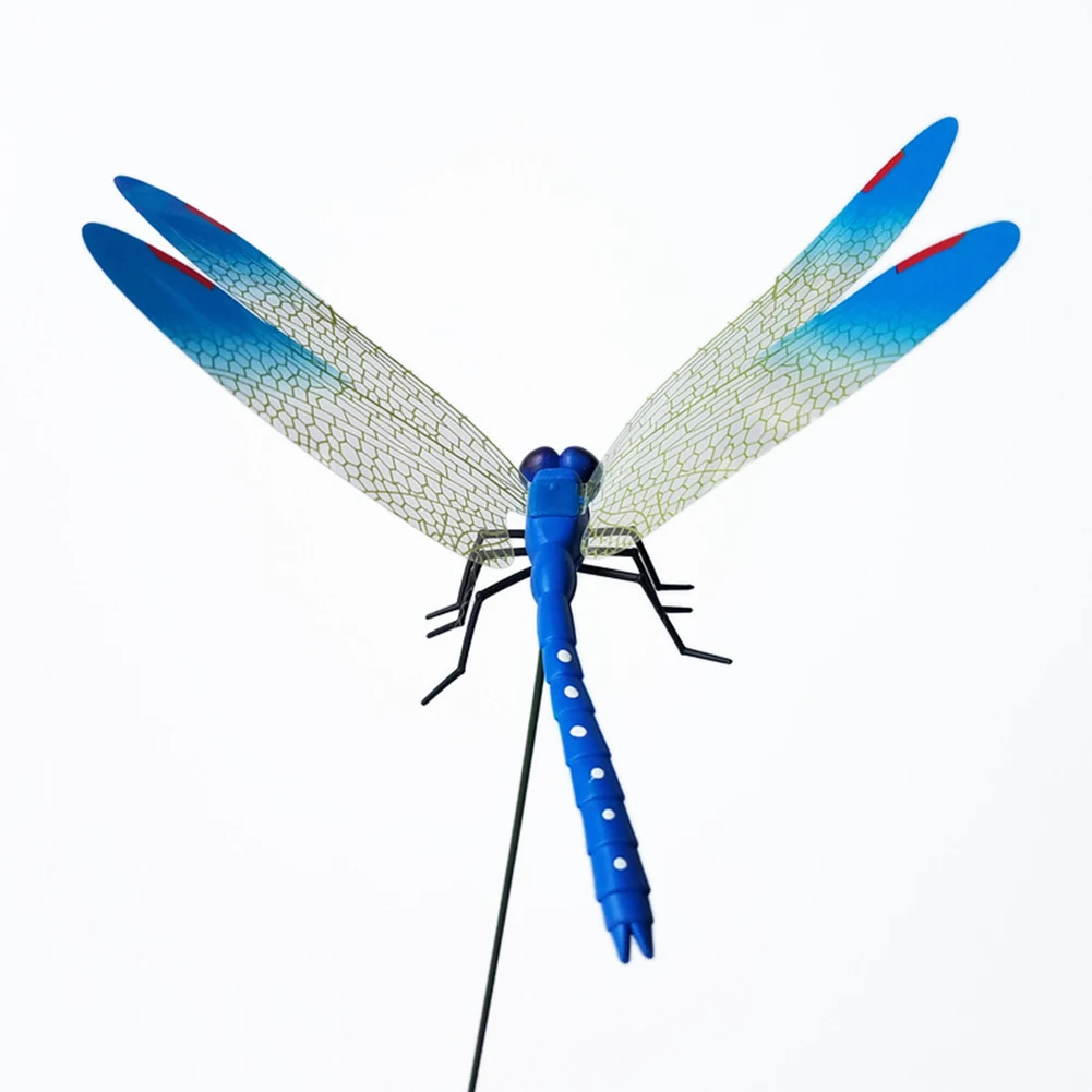 Dragonfly Stakes 3D Simulation Yard Plant Lawn Decor Garden Yard Planterr 10PCS dragonfly decoration garden art decor