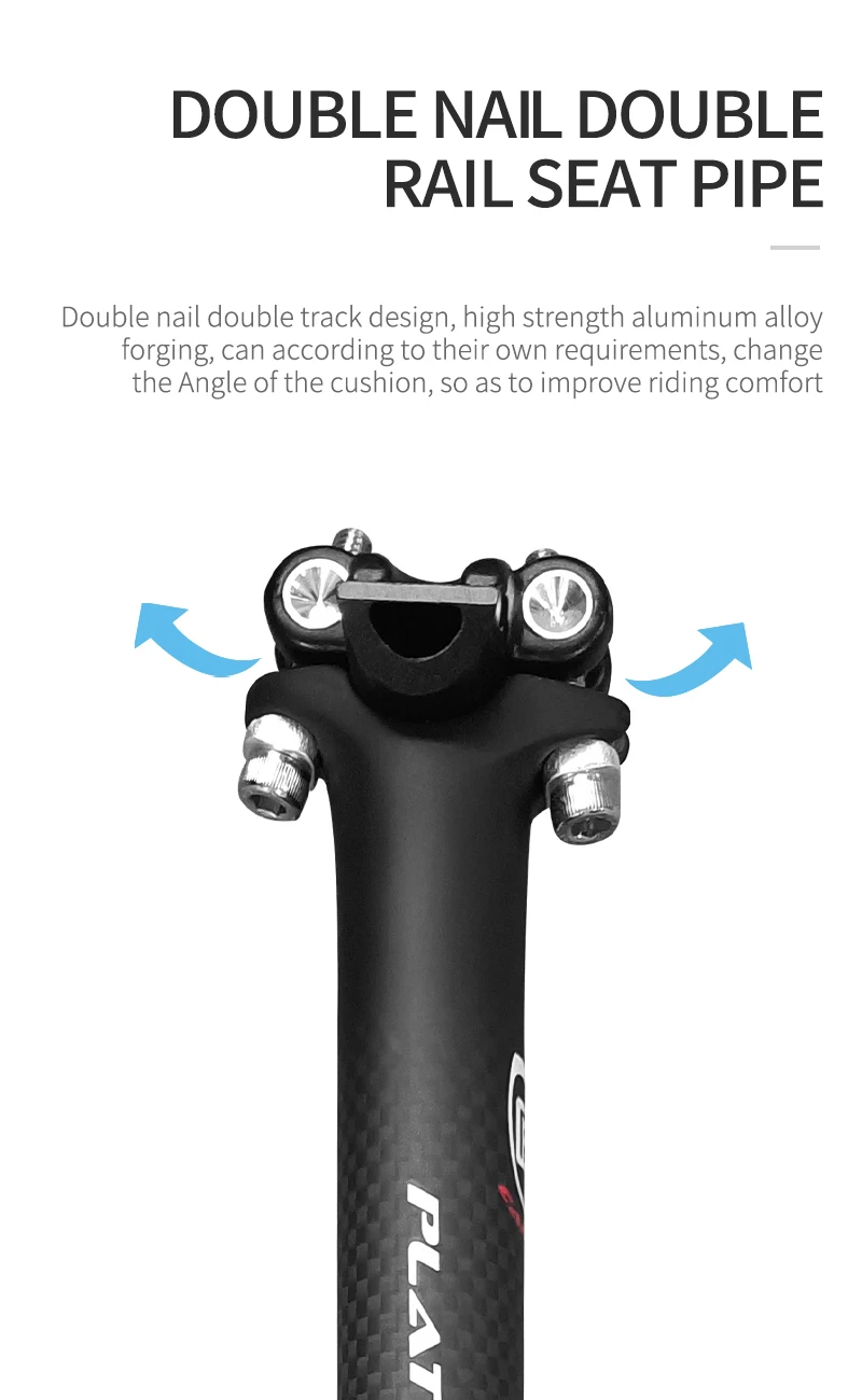 Carbon Fahrrad Sattelstütze 27,2/30,8/31,6mm Matte Schwarz MTB/Rennrad Sattelstütze Länge 280mm sitzrohr Fahrrad Teile – Detail 7