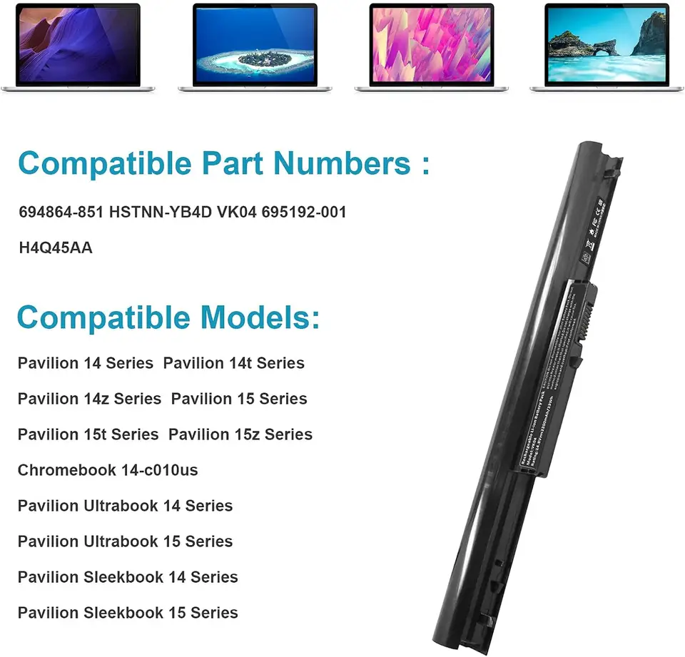 HP Pavilion sekbook、vk04、14、15シリーズ、14-b109wm、14-b124us