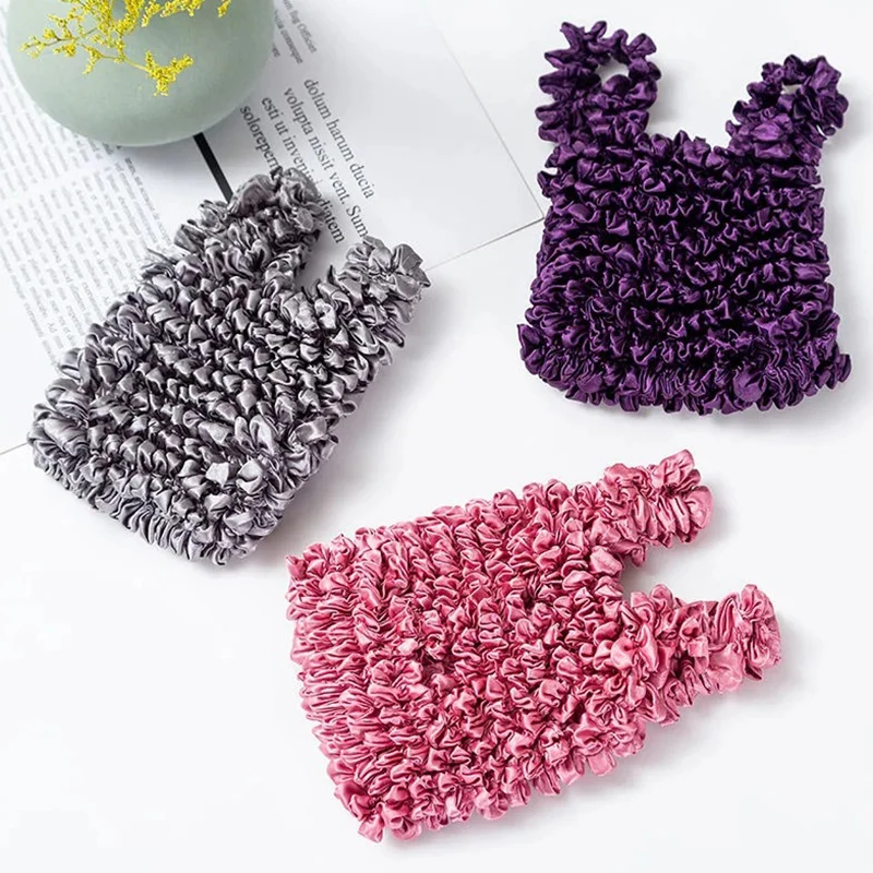 Magic Expansion Pleated Flexible Stretch Bag Large Capacity Shopping Elastic Portable Handbag Reusable Mini Tote 4