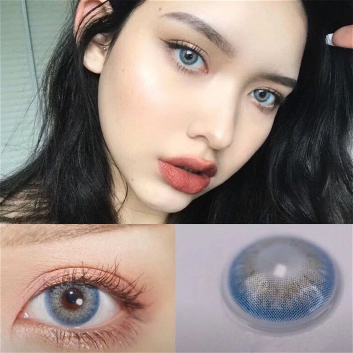 Little Wildcat Gray Colored Contact Lenses for Eyes Natural Yearly Contact Lens Big Beauty Pupil Degrees Prescription Myopia
