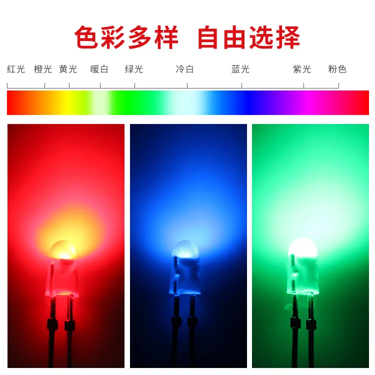 346 타원형 확산 디스플레이 LED 전구, DIP LED, 레드, 그린, 블루, 옐로우, 화이트, 도트 매트릭스 디스플레이, LED 라이트틴 다이오드, 3x4x6