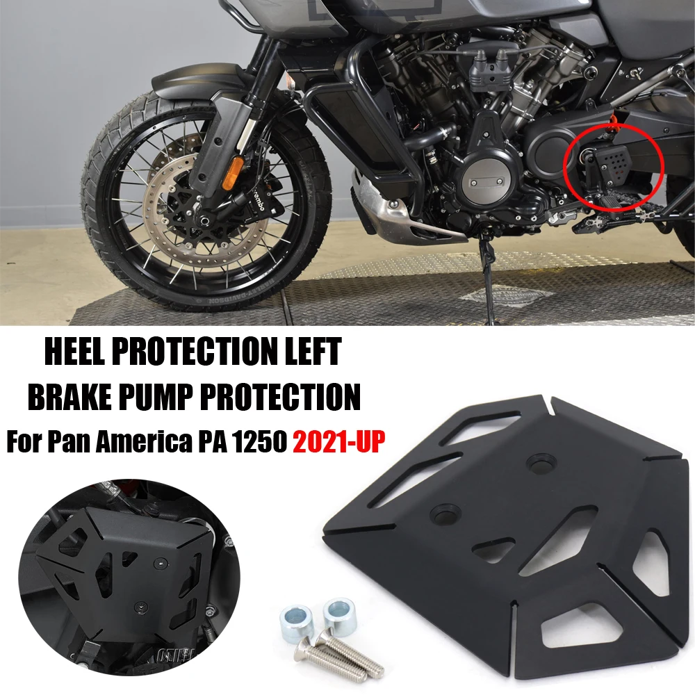 

New For Pan America PA 1250 2021 2022 Brake Guard Protector Billet Aluminum Cover and Left heel protection PA1250 PanAmerica1250