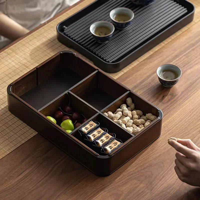 

Kung Fu Tea Set Drawer Type Drainage Tea Set Storage Box Family Living Room Multifunctional Bamboo Tray Tea Distribution Box