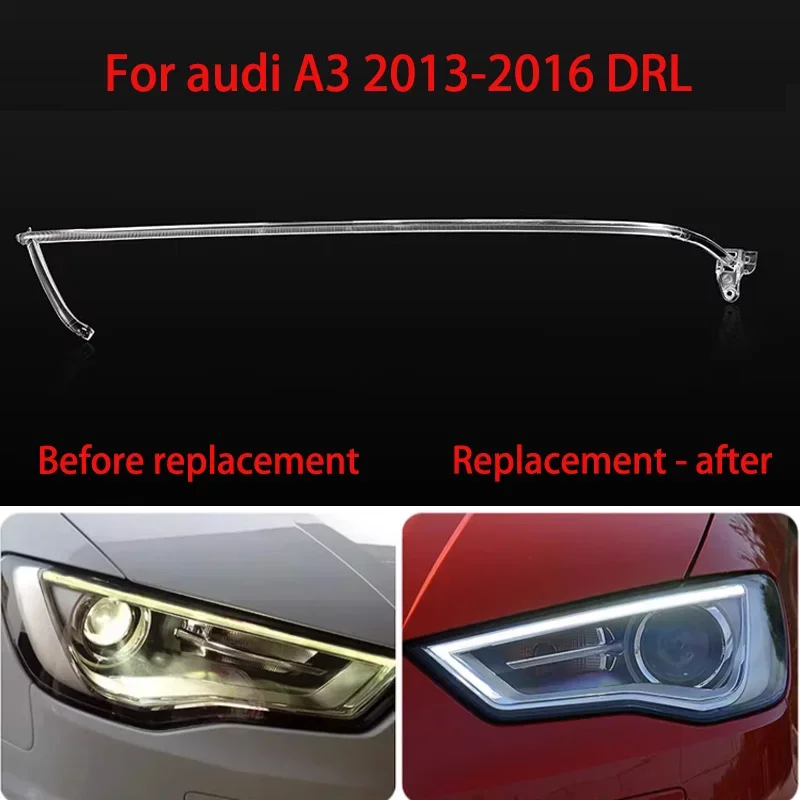 

Для Audi A3 2013-2015 Автомобильная апертура грыжа фара DRL руководство для дневных ходовых устройств фотолампа белая фонарь