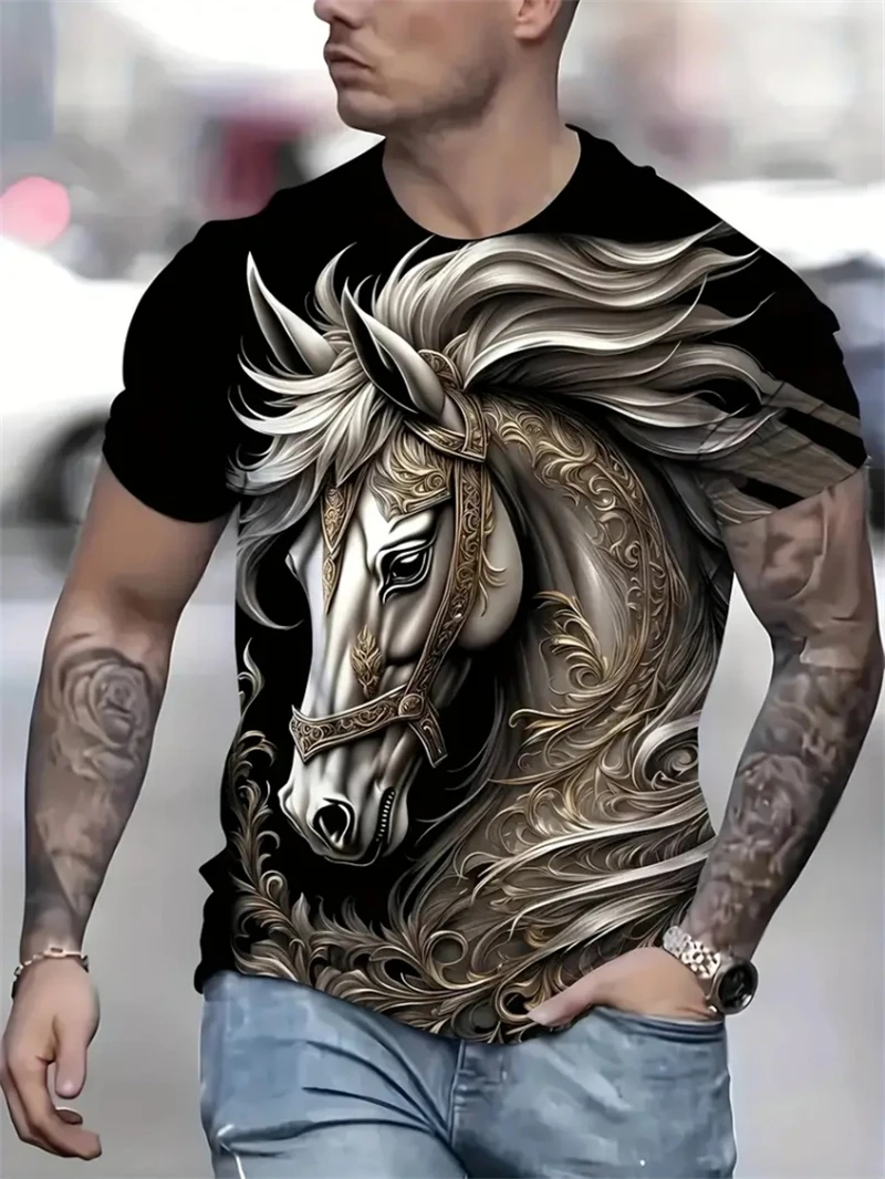 Men's Luxury Cotton T-shirts (HORSE) main image 0