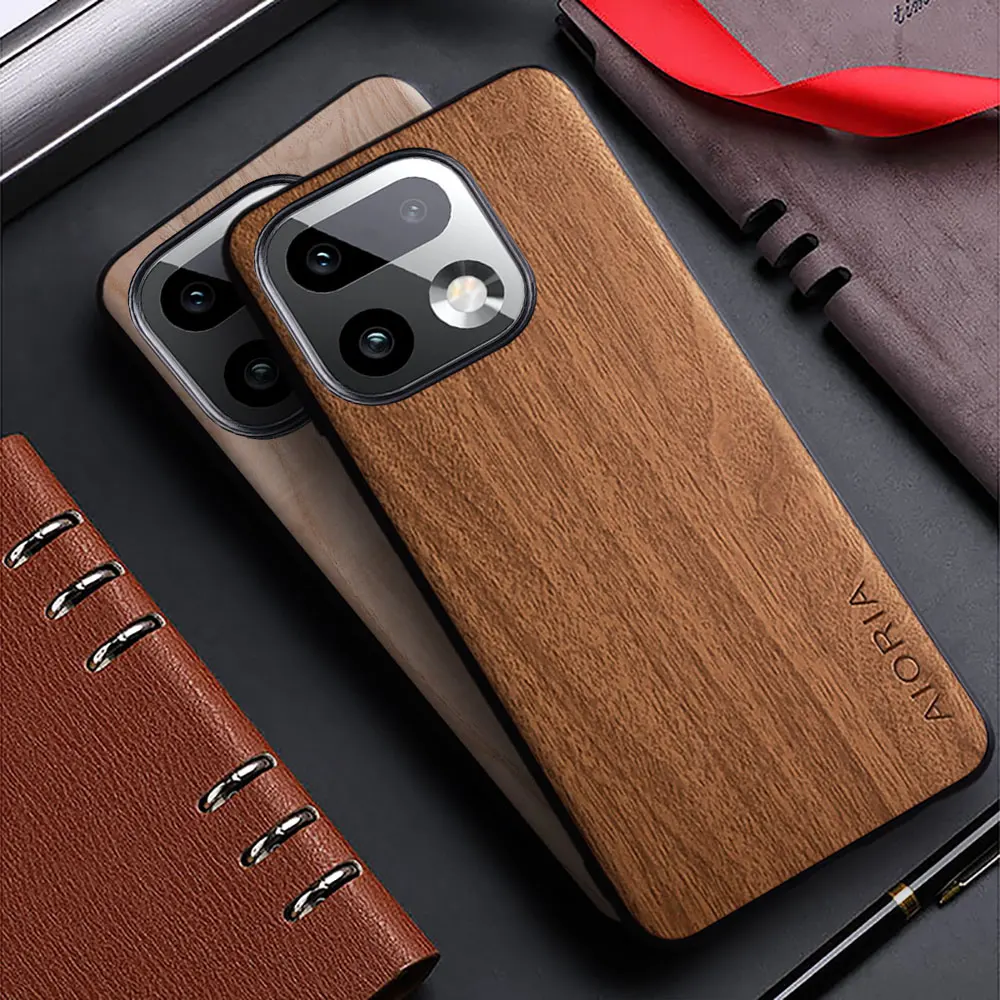 Bamboo Wood Pattern PU Leather Back Cover Case