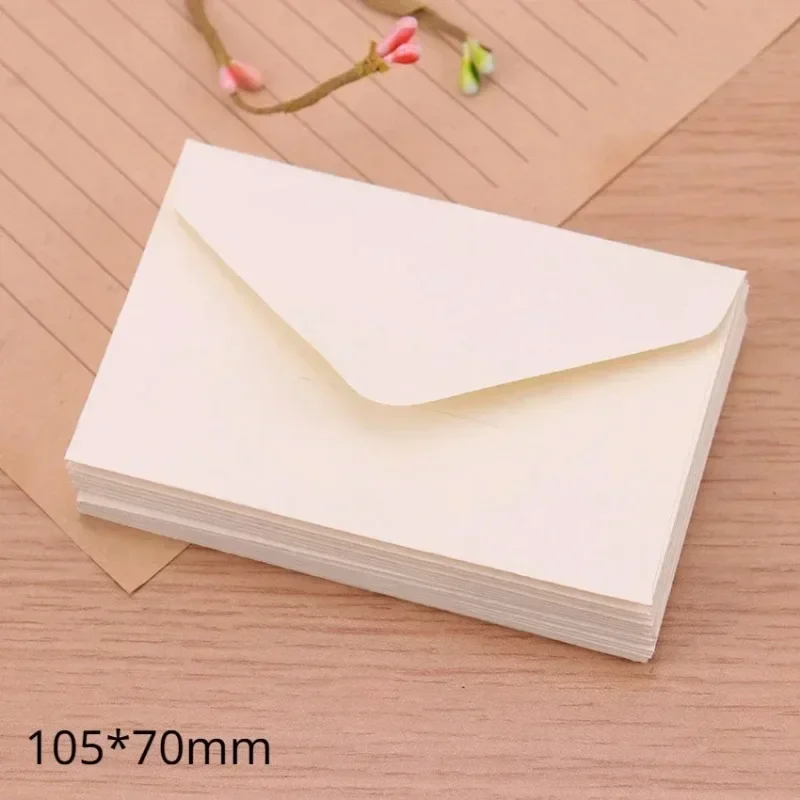 Kraft Paper Envelopes Window Envelopes Mini Envelopes 10/20/30/40/100 pcs Classical White Black Blank Wedding Invitation Gift