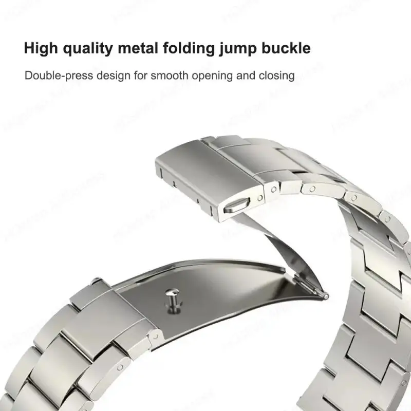 Elegant Stainless Steel Watch Strap - Premium Metal Bracelet