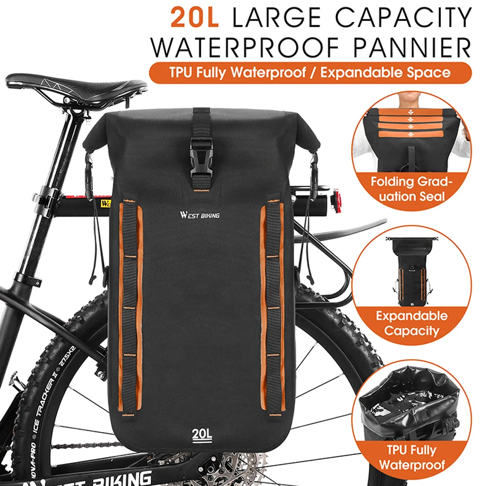 

Bike Bags Bicycle Rack Pannier Bag Waterproof Cargo Saddle Bag Shoulder Bag Luggage Handbag Professional Bike Rear Panniers