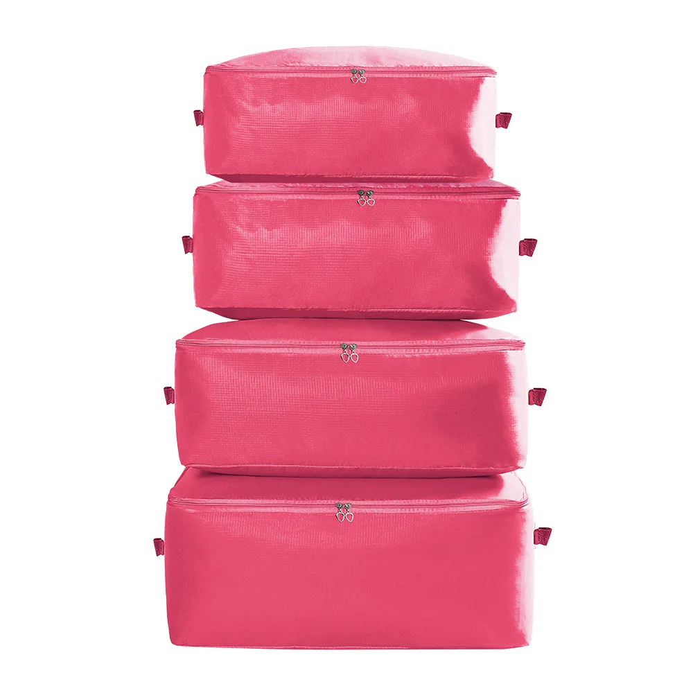 3pcs Quilt Storage Bag Oxford Organizer Large Capacity Closet Organizers Blanket Dustproof Zipper Storage Bags Wardrobe Storage 3