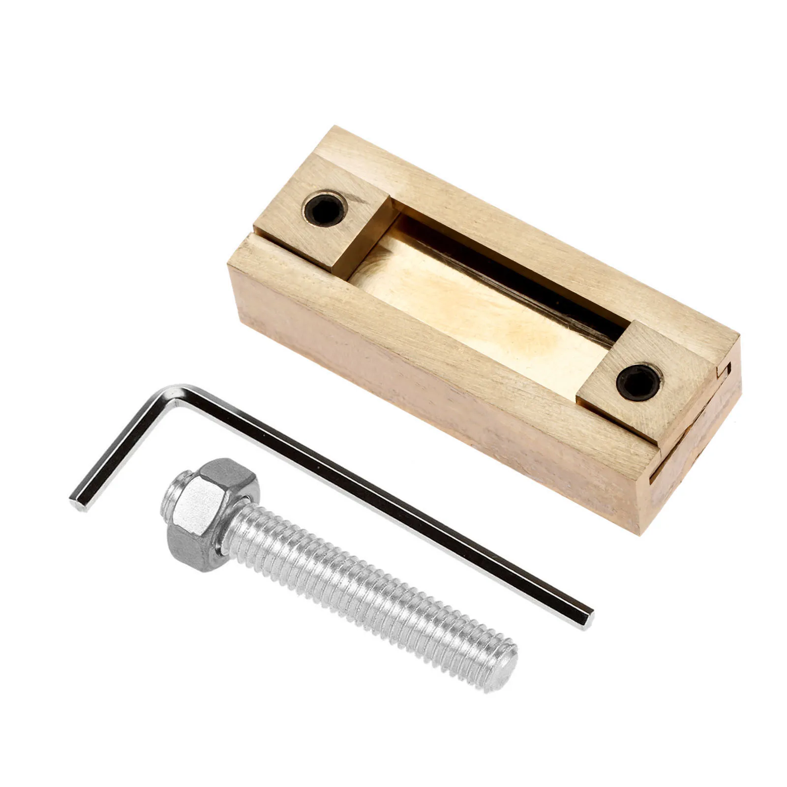 2pcs/kit 5cm T-Slot Fixture Holder+ Allen Wrench Brass Steel Tool fits 4-5 Letters Mold Leather Craft Seal Heater Emboss